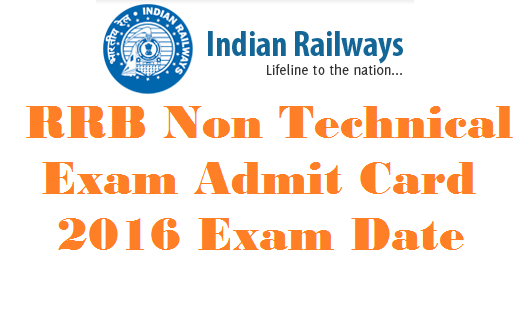 RRB Bhopal NTPC Admit Card 2016
